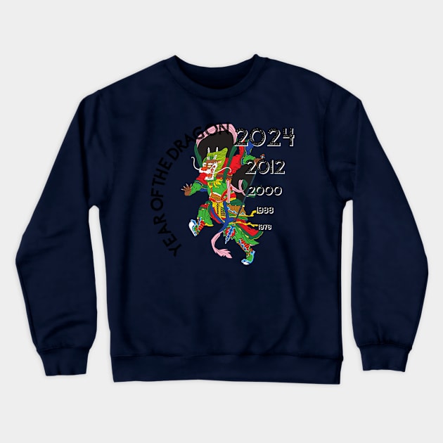 Chinese Zodiac - Year of the Dragon Crewneck Sweatshirt by Underthespell